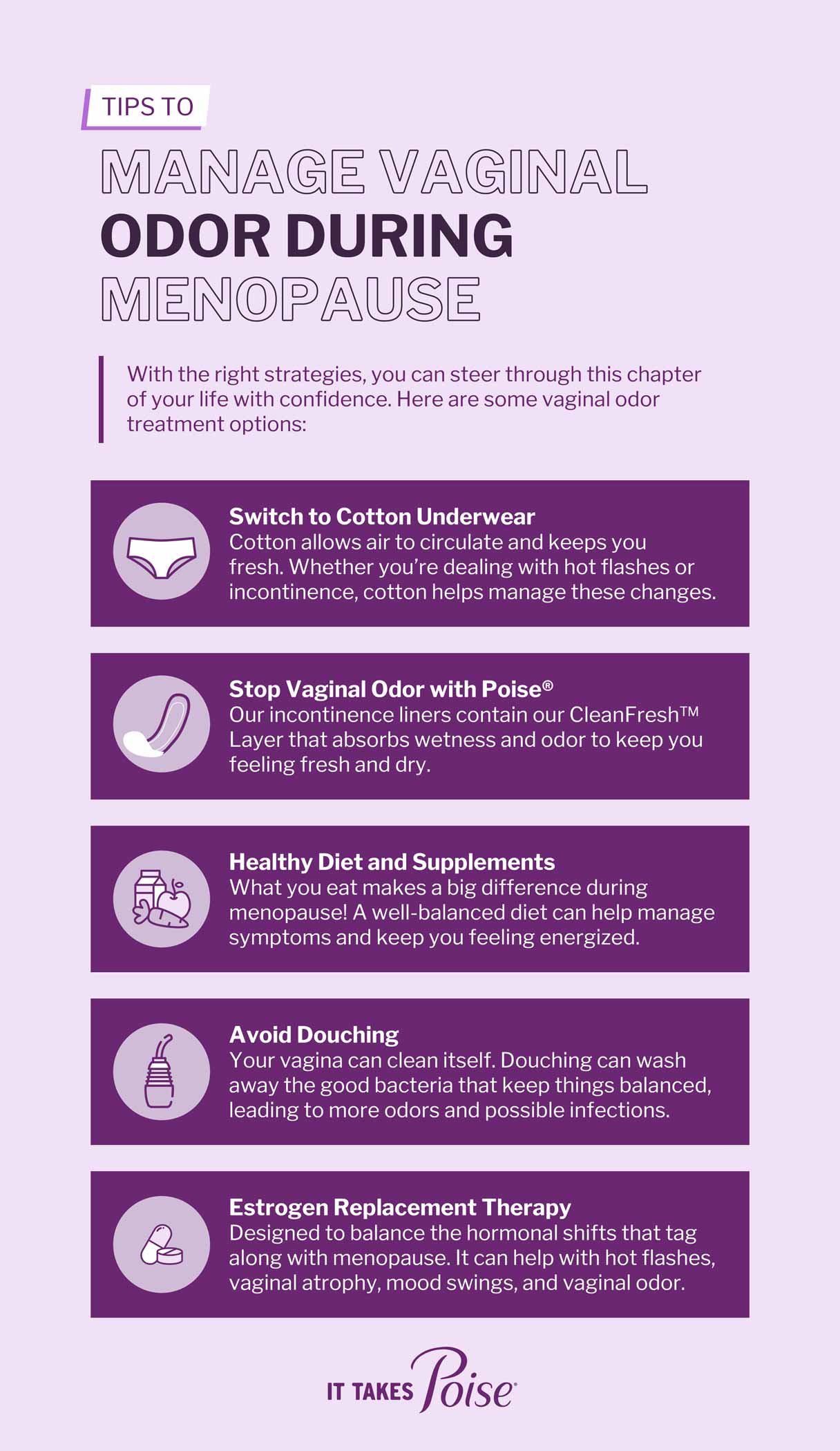 Vaginal Odor and Menopause infographic
